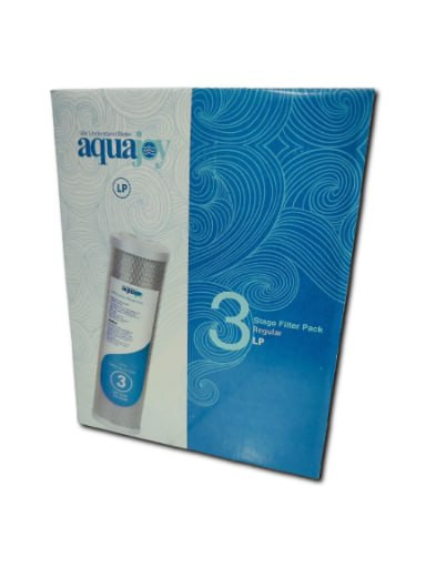 پک فیلتر سه تایی تصفیه آب خانگی آکواجوی (AQUAJOY) الیافی کربن گرانولی و کربن بلاک